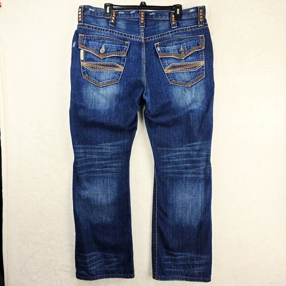 Cinch Jace Jeans Men's Fits 38x31 Distressed Embroidered Flap Pockets Western - Picture 8 of 15